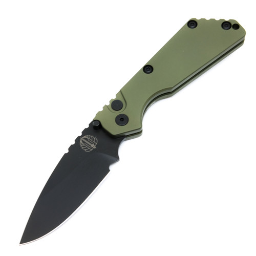 Pro-Tech Strider SnG - Green Handle - Black DLC Blade - 2403-Green