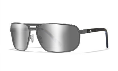 Wiley X ACHAY06 Hayden POL Silver Flash/Matte Dark Gunmetal Frame