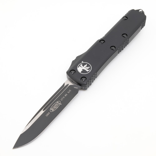 Microtech UTX-85 Drop Point, Black Aluminum /  Black M390 - 231-1T