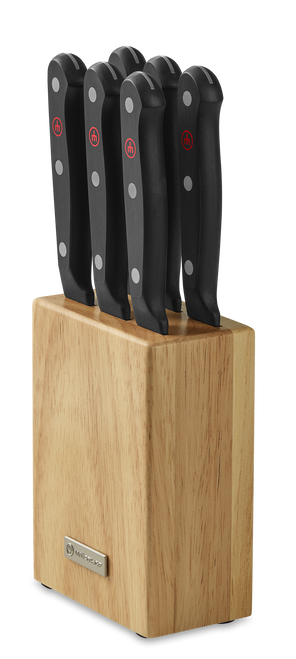 Wusthof 8-Piece Stainless Mignon Steak Knife Set, Olivewood