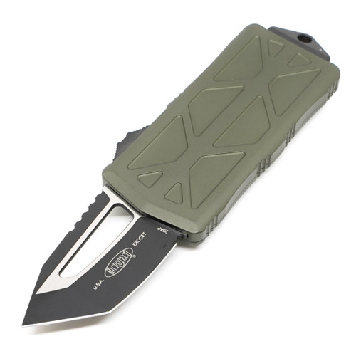 Microtech Exocet Tanto, OD Green Aluminum / Black M390 - 158-1OD