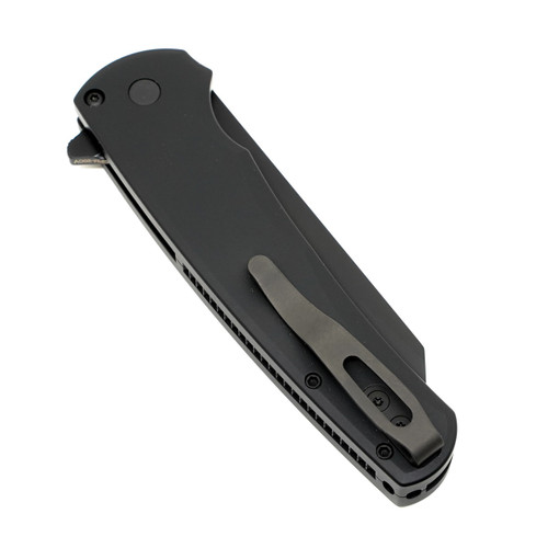Pro-Tech Malibu Reverse Tanto, Textured Grey Aluminum / DLC CPM