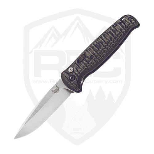 Benchmade CLA Green and Black G10, Stonewash 154CM - 4300-1