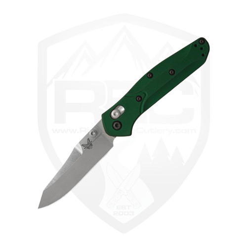 Benchmade Mini Osborne Green Aluminum, Stonewash S30V - 945