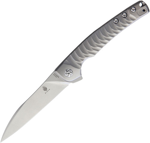 Kizer Splinter - Silver Sculpted Ti / Stonewash S35VN - Ki3457A1