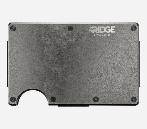 Ridge Wallet Titanium Stonewashed, Cash Strap