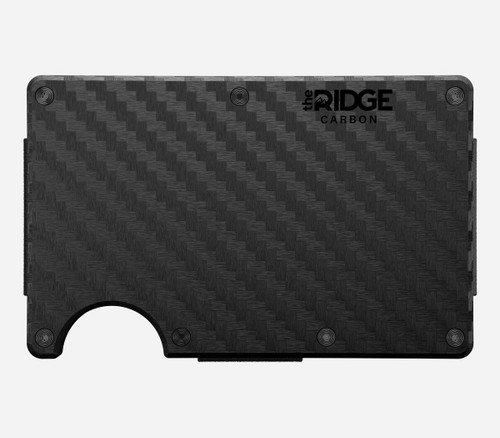 Ridge Wallet Forged Ember Carbon Fiber, Cash Strap & Clip