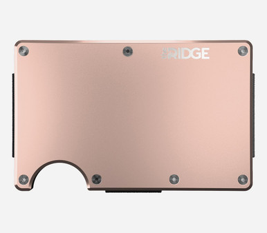 Ridge Wallet Aluminum Rose Gold, Cash Strap