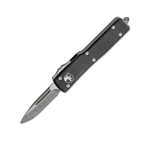 Microtech UTX-70 Drop Point California Legal, Black Aluminum / Stonewash M390 - CA148-10
