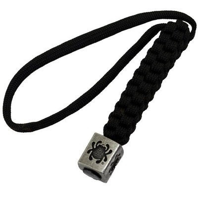 Spyderco Square Pewter Bead with Lanyard - BEAD1LY