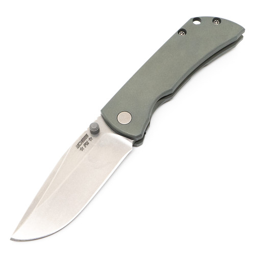 McNees Custom Knives MAC 2 Matte Green Anodized Ti SW Satin 20CV