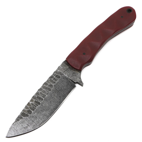 Stroup Knives GP2 General Purpose Fixed Blade Knife 3" 1095 Clip Point Milled Red G10 Kydex Sheath