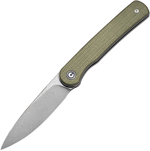 Civivi Stylum, Olive Micarta / Stonewash 10Cr15CoMoV - C20010B-B
