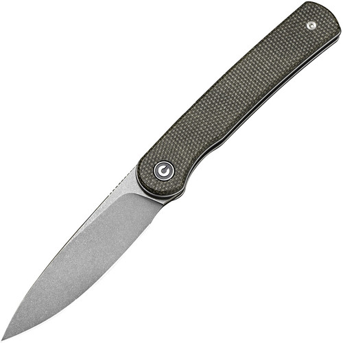 Civivi Stylum, Dark Green Micarta / Stonewash 10Cr15CoMoV - C20010B-C