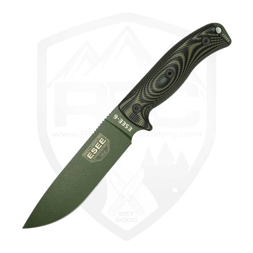 ESEE Model 5 3D Machined Venom Green G10, Venom Green 1095 - 5PV007