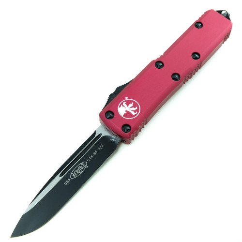Microtech UTX-85 Drop Point, Red Aluminum / Black M390 - 231-1RD
