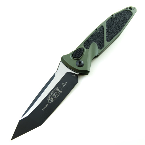 Microtech SOCOM Elite Auto Tanto, OD Green Aluminum / Black Cerakote M390 - 161A-1OD