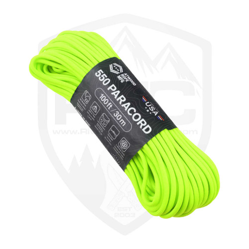 Atwood 550 Paracord 100' -  Neon Green