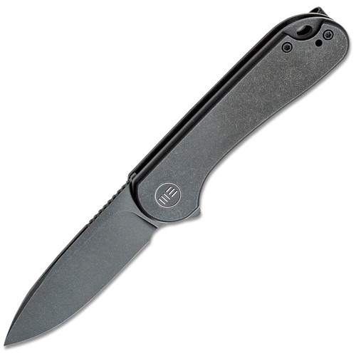 We Knife Elementum, CPM-20CV Black Stonewash Blade and Titanium Handles - WE18062X-3