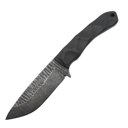 Stroup Knives GP2, Black G-10 / Acid Wash 1095 (Pinned)