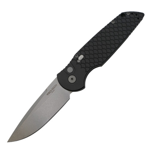 Pro-Tech TR-3 - Black Fish Scale Aluminum / Stonewash CPM-MagnaCut - TR-3 MC1