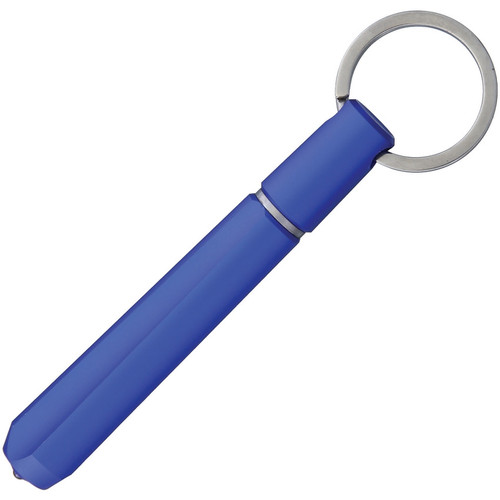 Real Steel Glass Break Fire Starter Key Ring Blue