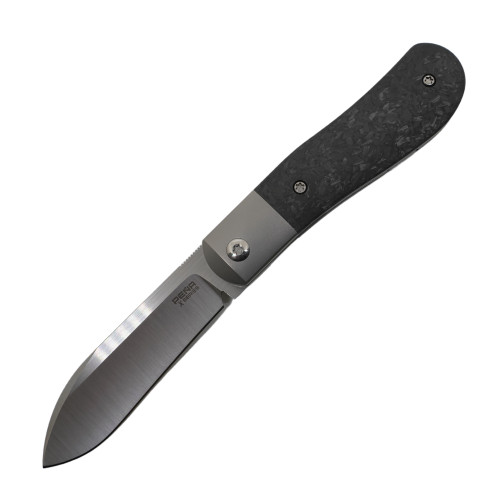 Peña Knives X Series Dogleg Jack, Bolstered Marbled Carbon Fiber