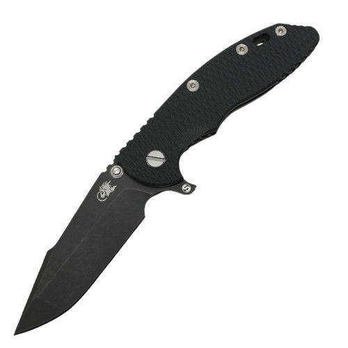 Rick Hinderer Knives XM-18 3.5" Skinny Harpoon Spanto Black G10/Battle Black CPM20CV