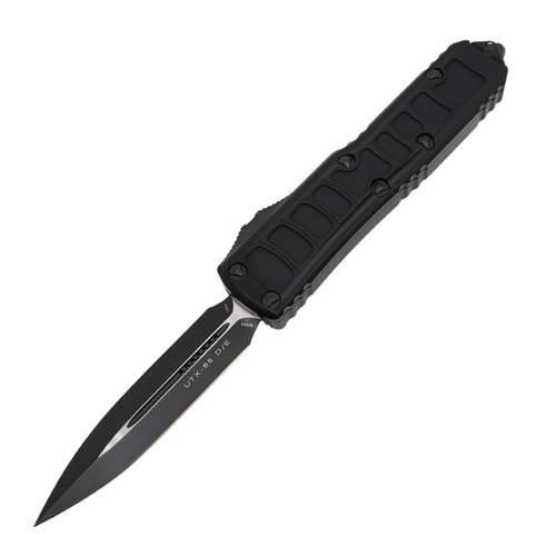 Microtech UTX-85 II Double Edge Signature Series Tactical, Black Aluminum / Black M390 - 232II-1TS