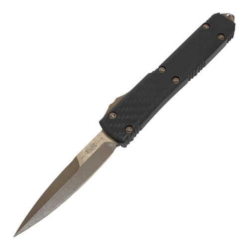 Microtech Ultratech Bayonet Signature Series, Carbon Fiber Top / Bronze Stonewash M390 - 120-13APCFS