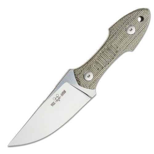 GiantMouse GMF3 Green Canvas Micarta, Satin N690