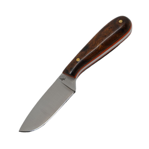 LT Wright Knives Frontier First, Flat Ground O1 Steel, Desert Ironwood w/ Orange Liners