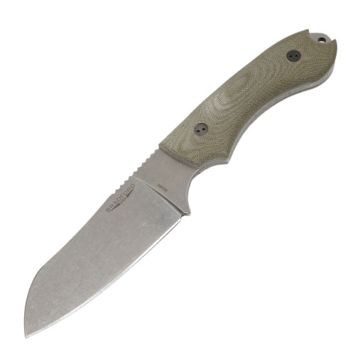 Bradford USA Guardian 4 Sheepsfoot, 3D OD Green Micarta / Stonewash M390