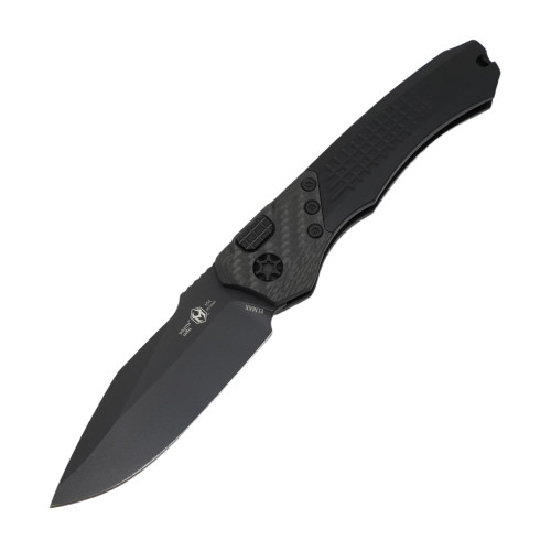 Heretic H000-4A-T Waith Auto, Integral Black Aluminum Handle w/ Carbon Fiber Bolster