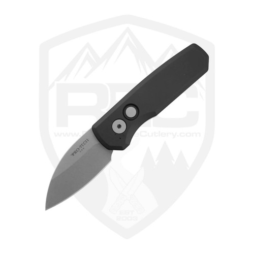 ProTech Runt 5 Wharncliffe Black Aluminum, Stonewash MagnaCut - R5301MAG