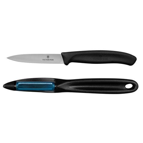 Victorinox Swiss Classic Peeler & Paring 2pc Set, Black