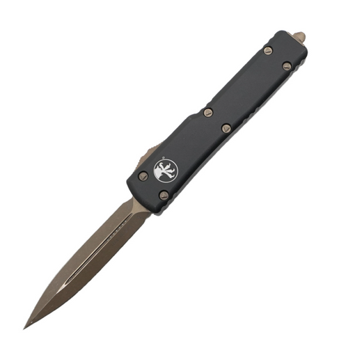 Microtech UTX-70 Double Edge, Black Aluminum / Bronze Apocalyptic M390 - 147-13AP