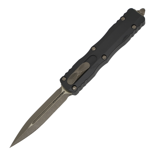 Microtech Dirac Double Edge, Black Aluminum / Bronze Apocalyptic M390 - 225-13AP
