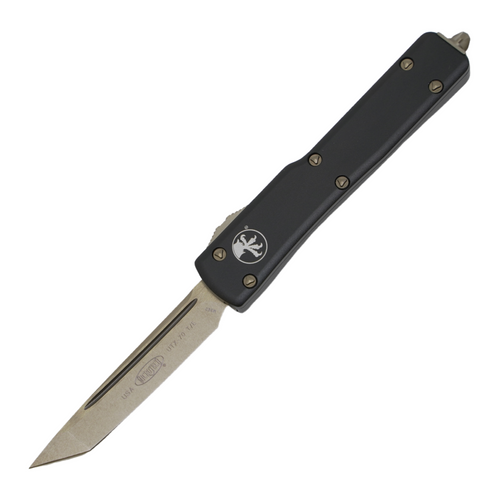 Microtech UTX-70 Tanto, Black Aluminum / Bronze Stonewash M390 - 149-13