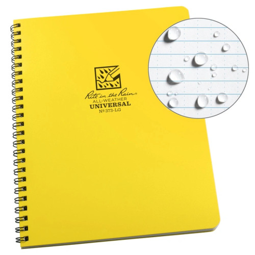 Rite in the Rain Large Spiral Notebook, Yellow - 373-LG