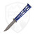Bear & Son Butterfly knife,  Blue Handles / Stonewash 440 - 117BLSW