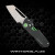 WinterBlade Factor, Stonewash Black Titanium w/ Green Accents / Satin M390
