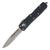 Microtech UTX-85 Drop Point, Black Aluminum / Partially Serrated Stonewash Bronze M390 - 231-14