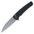 Pro-Tech Malibu Wharncliffe - Textured Black Aluminum / Stonewash CPM-Magnacut - 5305