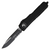 Microtech UTX-85 Drop Point Tactical, Black Aluminum / Black Partially Serrated M390 - 231-2T