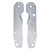 Smock Knives Textured Titanium Scales for Spyderco Smock, Silver w/ Logo