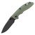 Rick Hinderer Knives XM-18 3.5 "Non-Flipper" Slicer, Jade G10 / Working Finish CPM S45VN