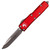 Microtech UTX-85 Drop Point, Red Aluminum / Apocalyptic Stonewash M390 - 231-10APRD