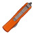 Microtech UTX-85 Drop Point, Distressed Orange Aluminum / Stonewash M390 - 231-10DOR
