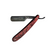 Dovo Barbarossa 5/8" Black & Red Acrylic Straight Razor